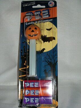 Vintage Pez Halloween Pumpkin Dispenser Glow-In-The-Dark Pumpkin Jack-0-Lantern